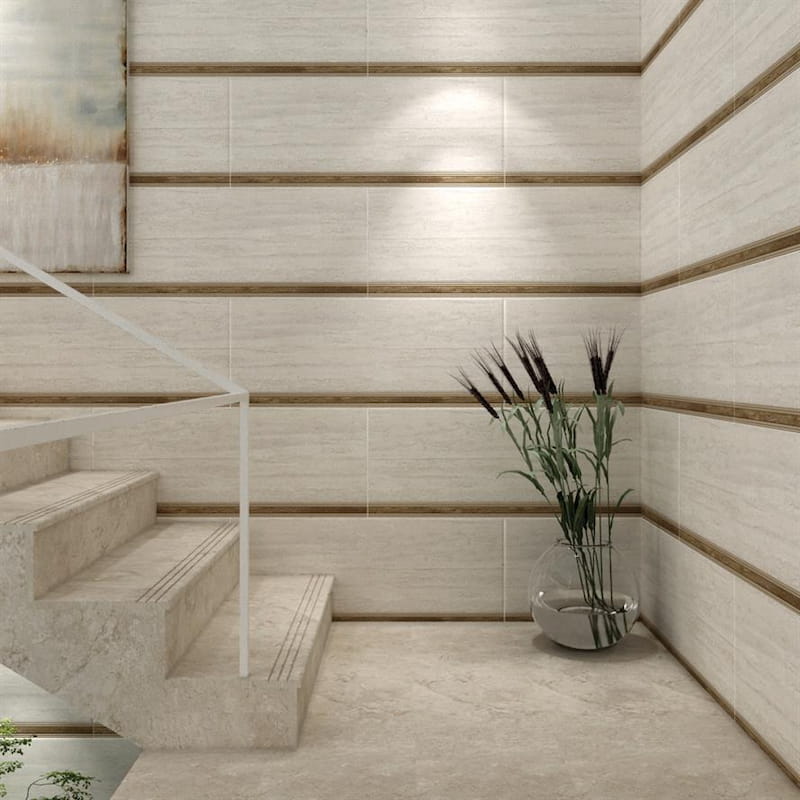 کاشی نمای بیرونی ساختمان؛ کرمی سفید خاکستری 2 ابعاد (50*100 150*300)