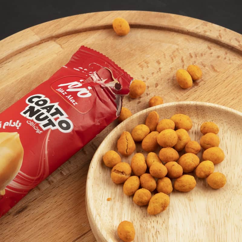 بادام زمینی فلفلی مزمز؛ حاوی ویتامین انرژی زا بسته بندی 200 500 گرمی