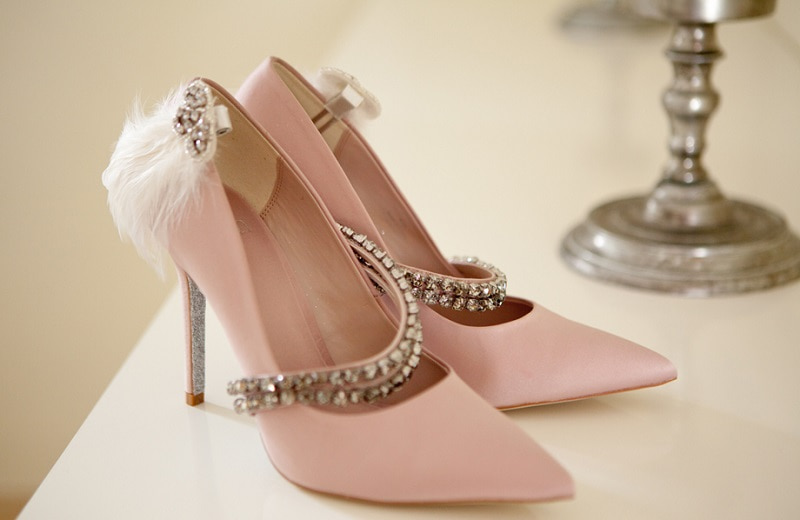 کفش مجلسی دخترانه پاشنه بلند؛ جلو بسته جلو باز 2 مدل چسبی ساده