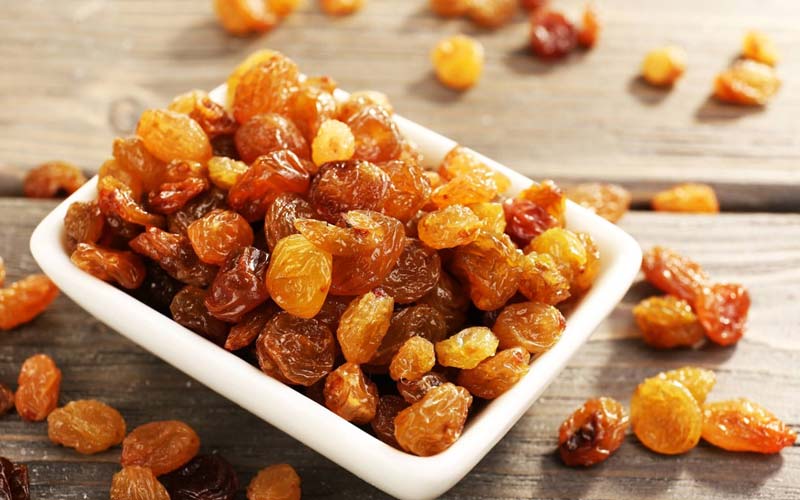 کشمش برای بواسیر؛ سبز پلویی سیاه حاوی fiber