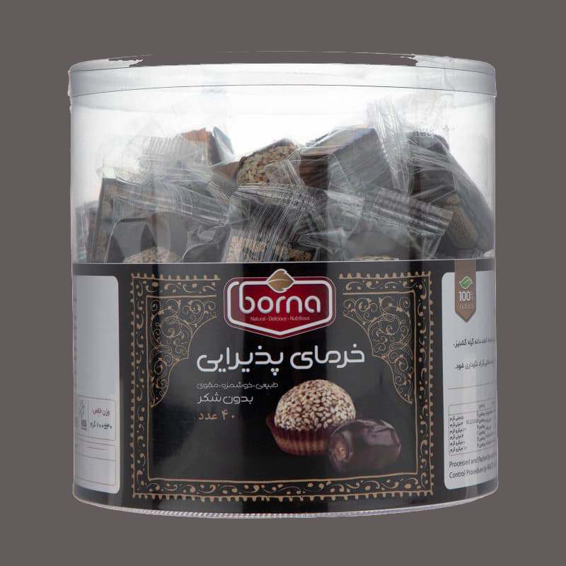 خرما کنجدی برنا؛ نگینی ضد یبوست انرژی زا 40 عددی Borna