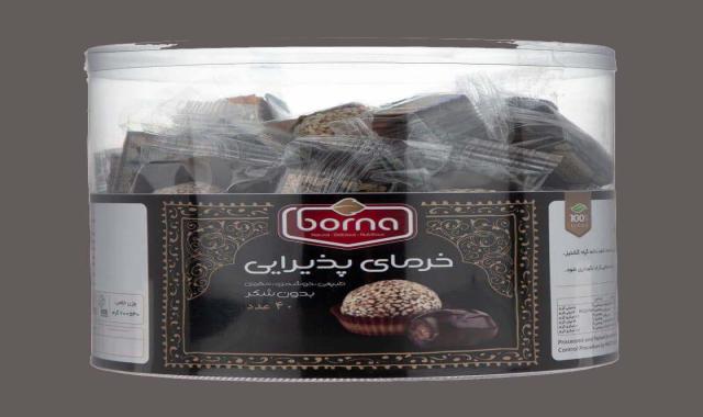 خرما کنجدی برنا؛ نگینی ضد یبوست انرژی زا 40 عددی Borna
