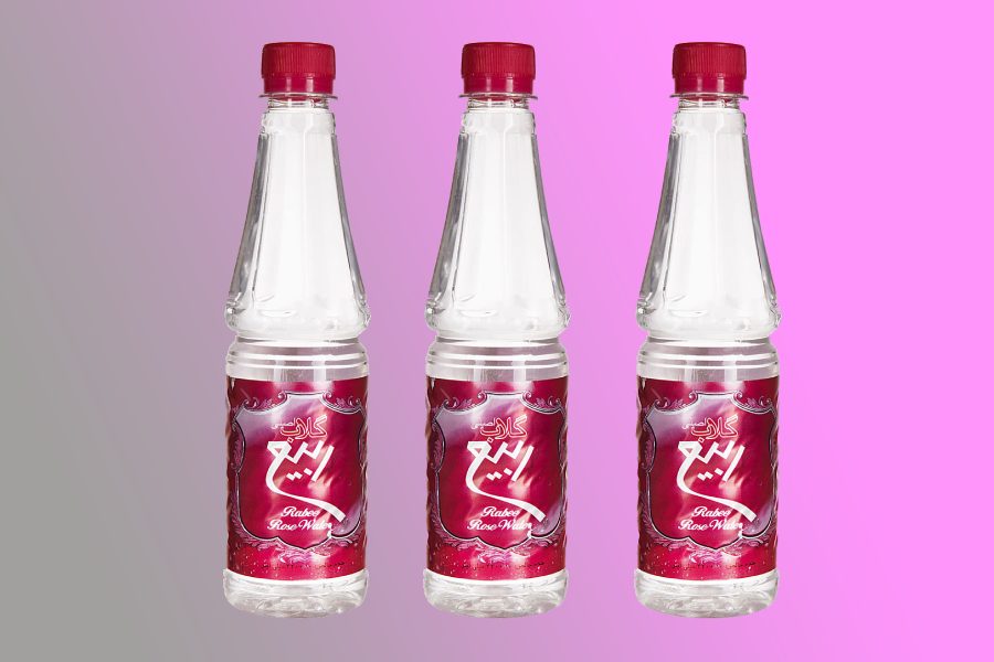 گلاب ربیع 430 گرم (تقطیر گل) سنتی صنعتی 2جنس شیشه ای پلاستیکی