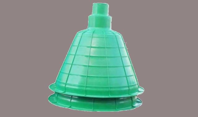 گلدان پلاستیکی چاه؛ سبز مخروطی درب دار مقاومت بالا