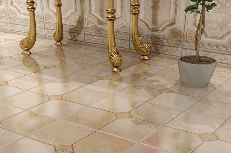 سرامیک تبریز کف؛ سنتی مدرن 4 رنگ آبی زرد زرشکی مشکی Tabriz