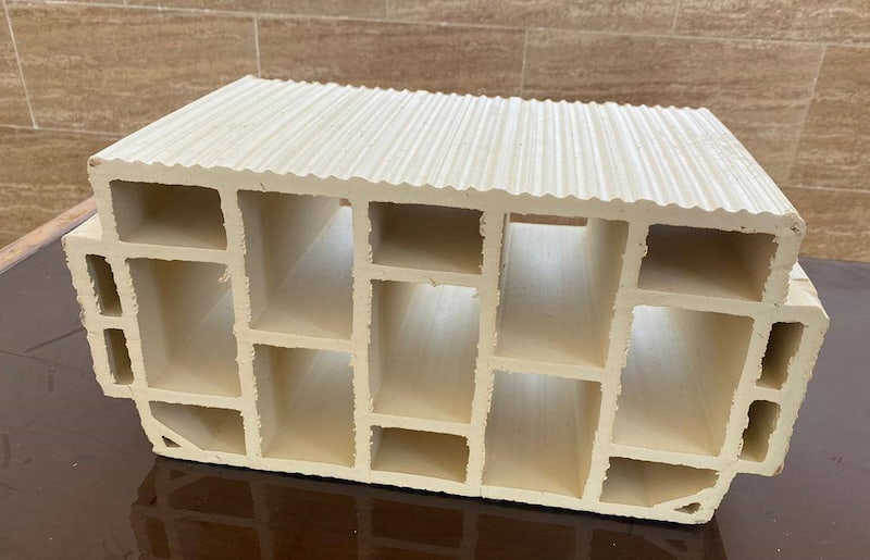 آجر تیغه ای سفالی؛ قرمز کرم زرد 2 کاربرد دیوار نمای بیرونی