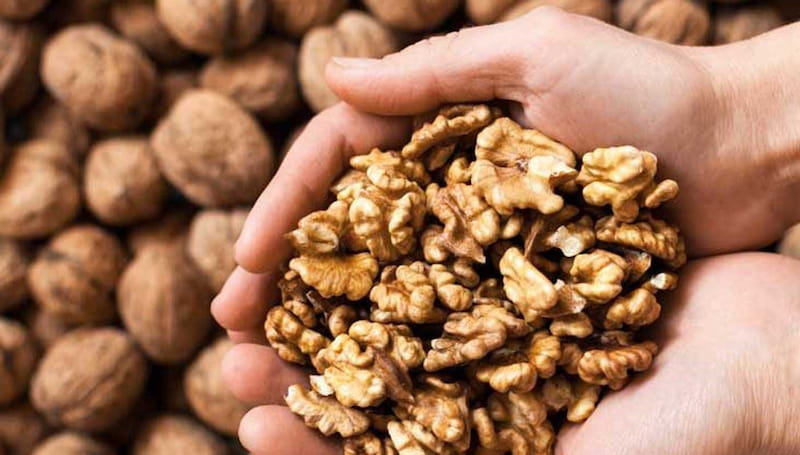 گردو گلودرد؛ آنتی اکسیدان مواد معدنی آهن کلسیم کاهش کلسترول خون Vitamin C