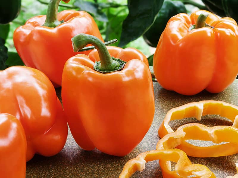 فلفل دلمه نارنجی (صیفی جات) تقویت رشد مو سلامت پوست ویتامین A