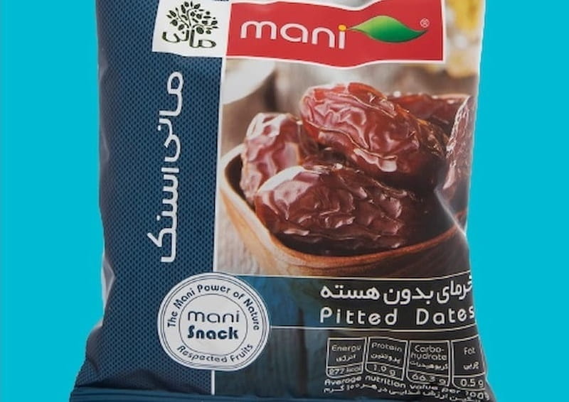 خرمای بدون هسته مانی؛ قهوه ای روشن متوسط درشت آهن Manzanim