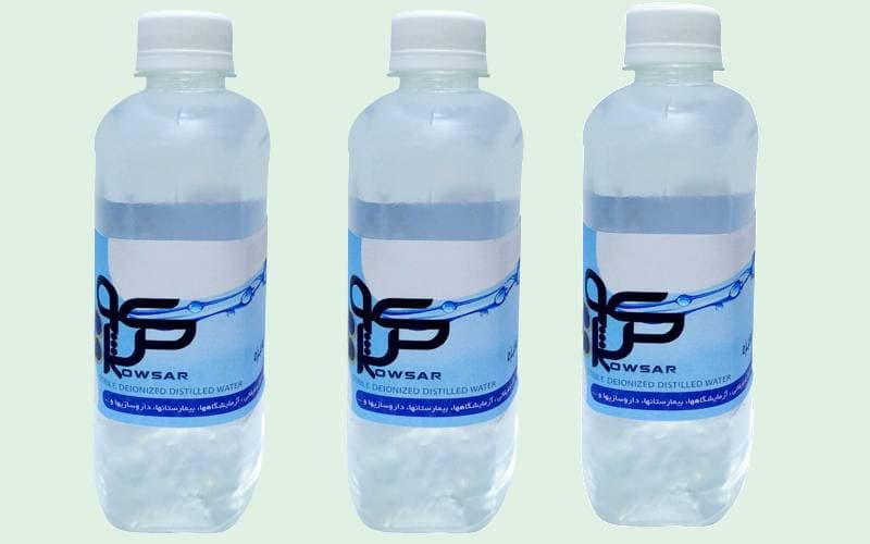 آب مقطر کوثر؛ خالص پزشکی خانگی داروخانه ای (120 200 500) سی سی