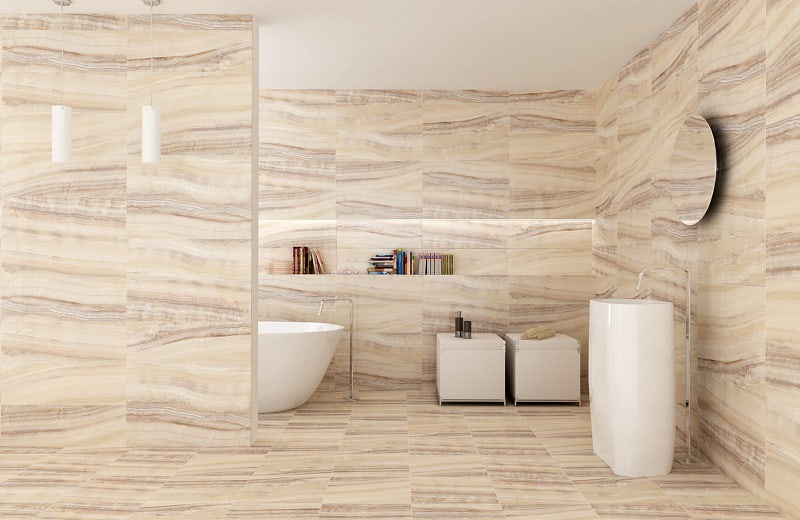 سرامیک هاردستون مرجان؛ لعابدار ضد یخ لغزندگی اندازه 39*39