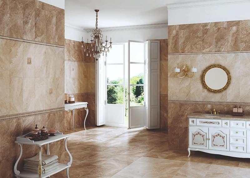 سرامیک یک متری دیوار؛ ساده طرح دار 3 رنگ کرمی سفید طوسی