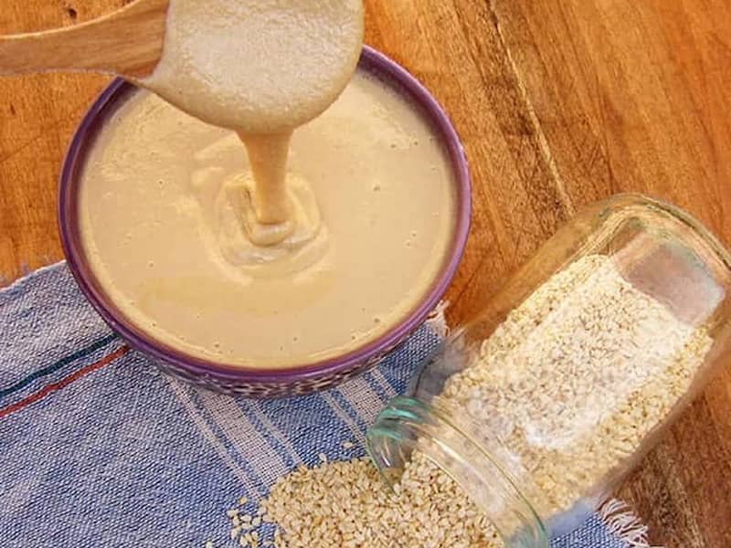 ارده کنجد با پوست؛ بافت نرم آنتی اکسیدان امگا (3 6 9) vitamin c