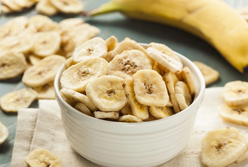 اسلایس موز خشک (میوه خشک) صنعتی سنتی کنترل وزن قند