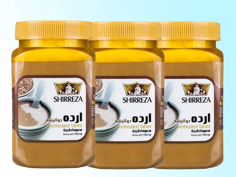 ارده دو آتیشه شیررضا؛ ارگانیک ضد سرطان شیشه (300 450 700) گرمی