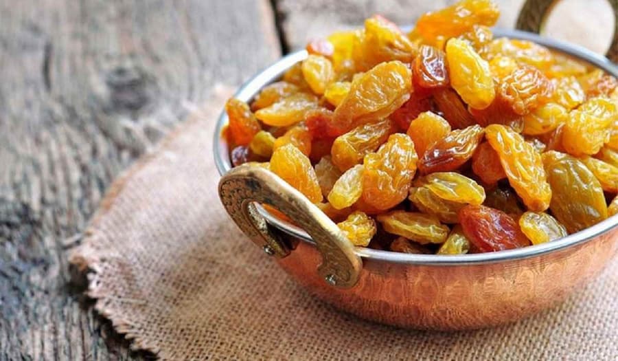 کشمش ناشتا (انگور خشک) طلایی تیزابی سیاه ماده مغذی potassium
