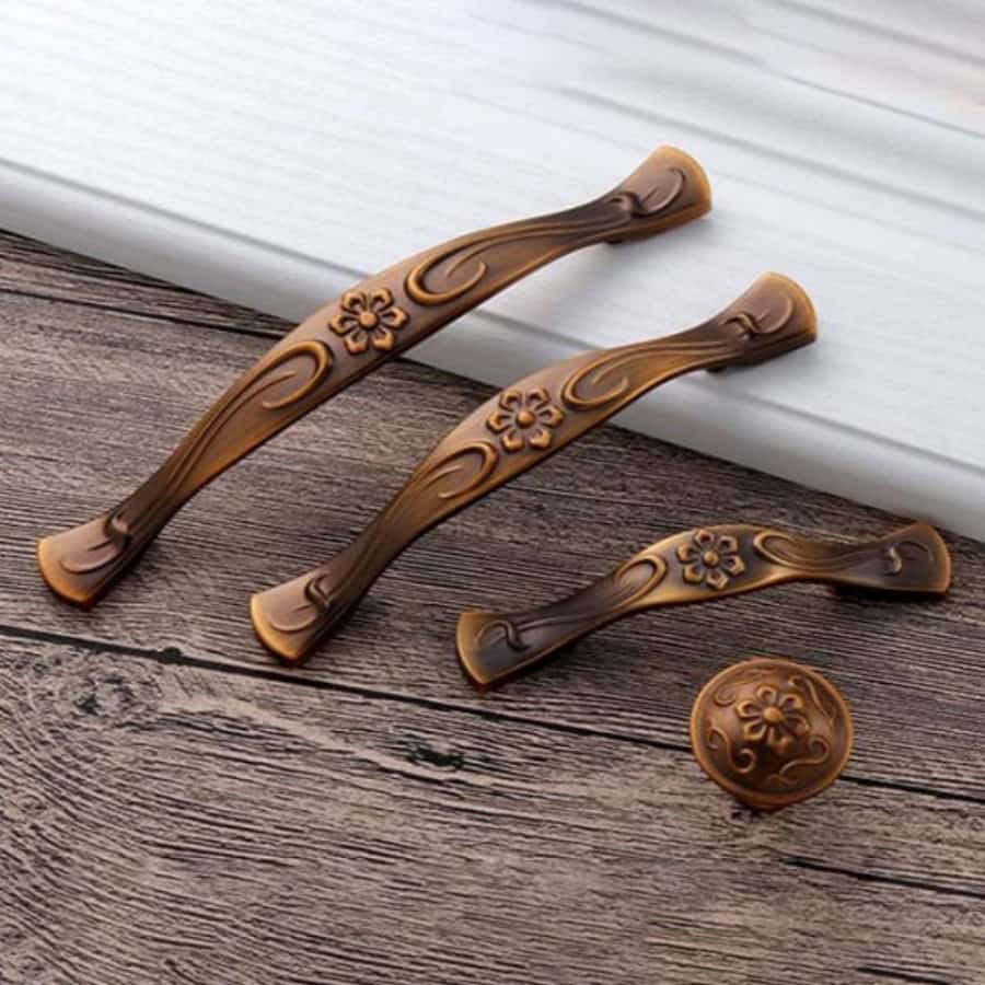 دستگیره کابینت چهاردانگه؛ نقره ای طلایی سفید مشکی طول (1.5 1) اینچ