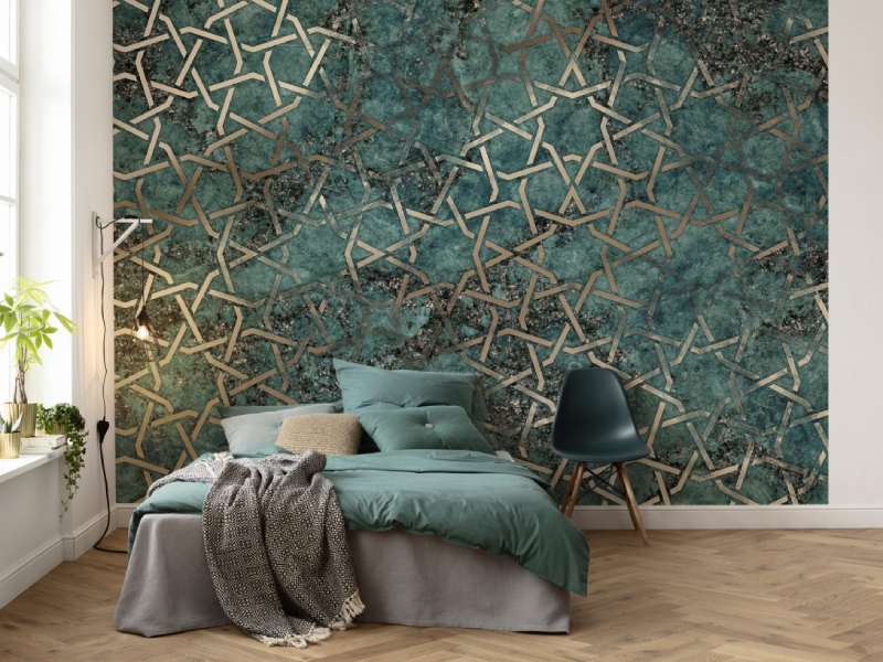 سرامیک اسلب فیروزه ای؛ براق پرسلانی جنس گرانیت (رنگ ثابت)