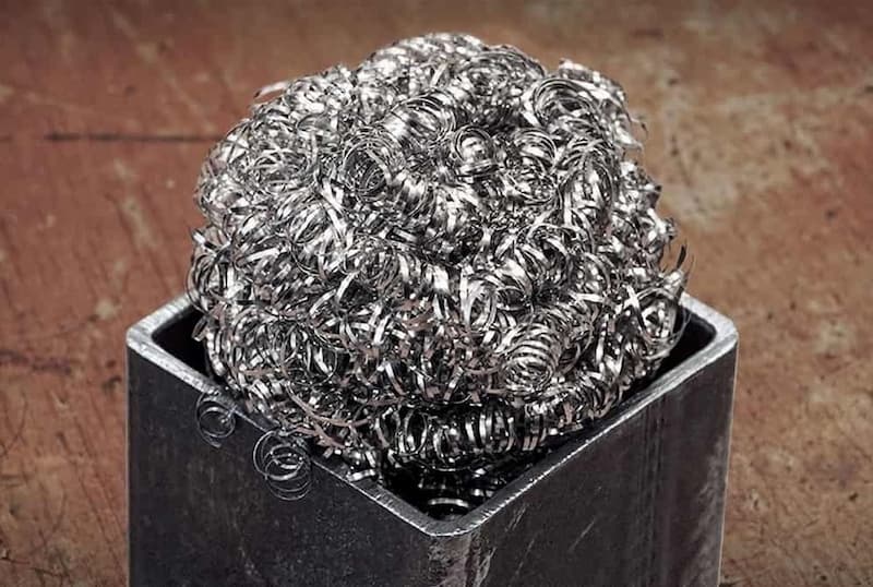 سیم ظرفشویی نازک؛ استیل ضد زنگ مقاومت بالا رنگ نقره ای