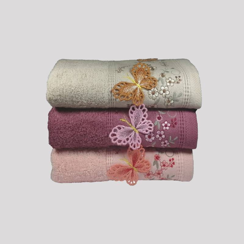 حوله دستی سه بعدی؛ جنس پنبه کتان پلی استر (75*40 60*30) سانتی متر