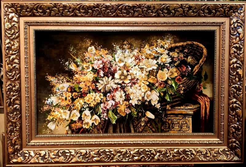 تابلو فرش رخ باف؛ دستبافت ماشینی 2 جنس نخ الیاف IRAN