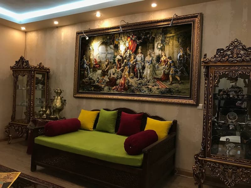 تابلو فرش چهره تبریز؛ دستبافت تراکم بالا ابریشم پشمی Merinos