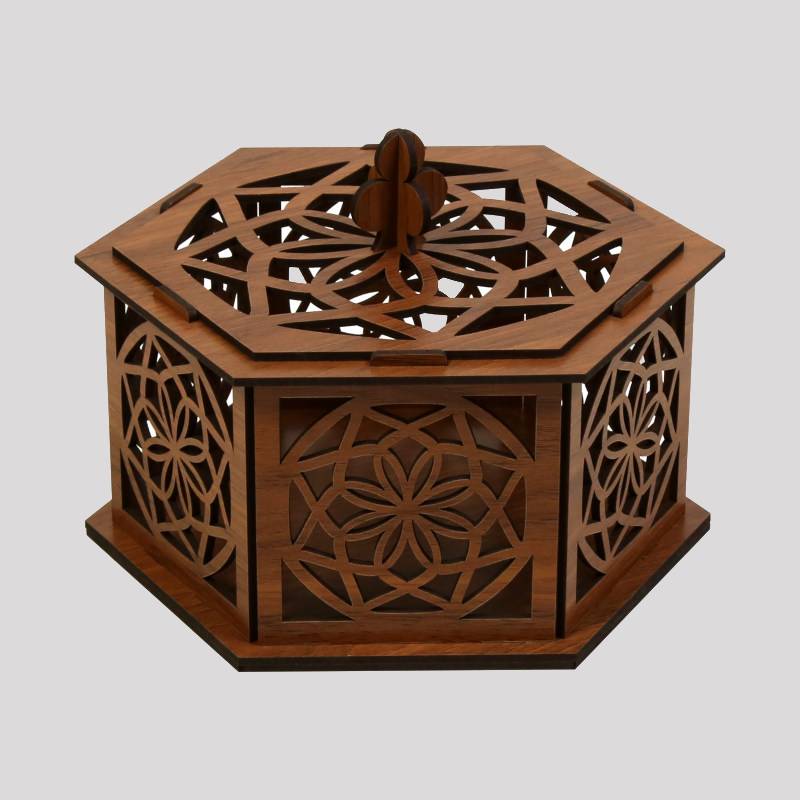 ظروف چوبی شکلات خوری؛ مقاوم قابل شستشو 2 مدل بدون پایه درب دار