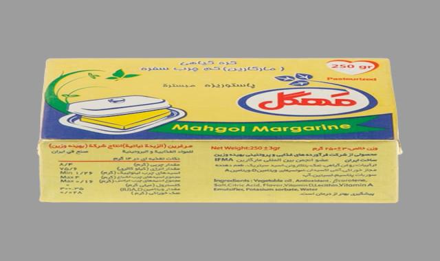 روغن مارگارین مهگل؛ فاقد کلسترول حاوی امگا 3 بسته بندی (150 250) گرمی