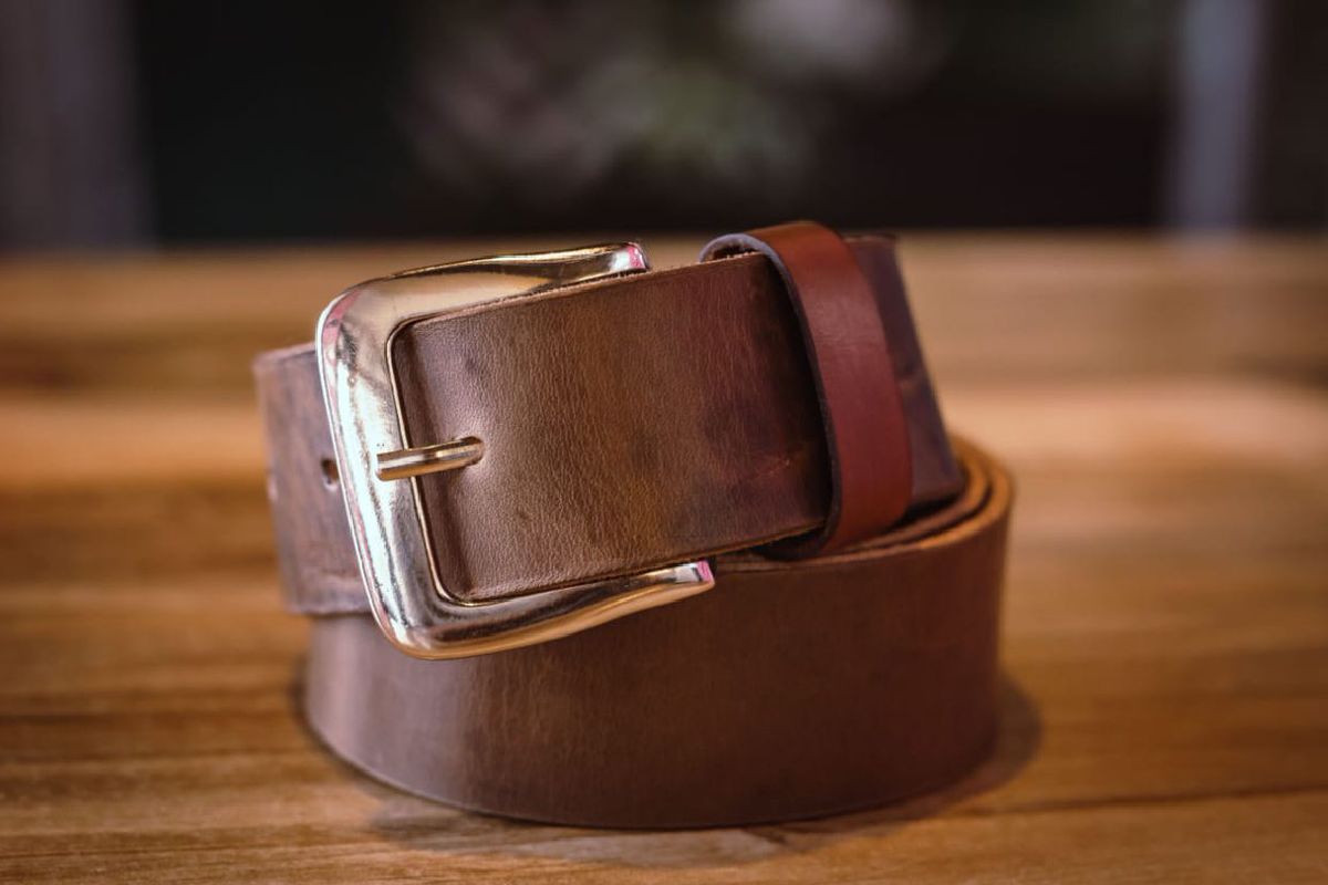 کمربند چرم طبیعی دست دوز؛ سگک دار آستر دار ضخیم ماندگاری بالا Belt