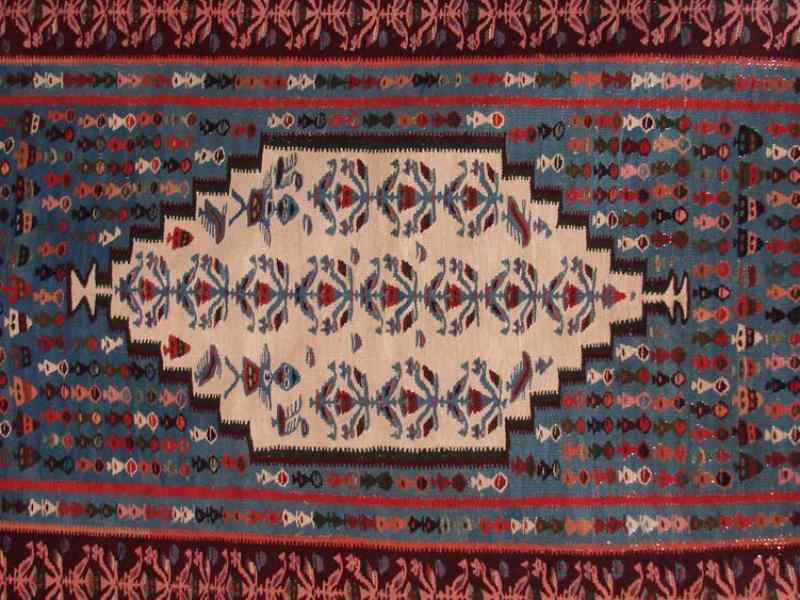 گلیم برای آشپزخانه؛ آبی قرمز سرمه ای دستی ماشینی (6 9) متری