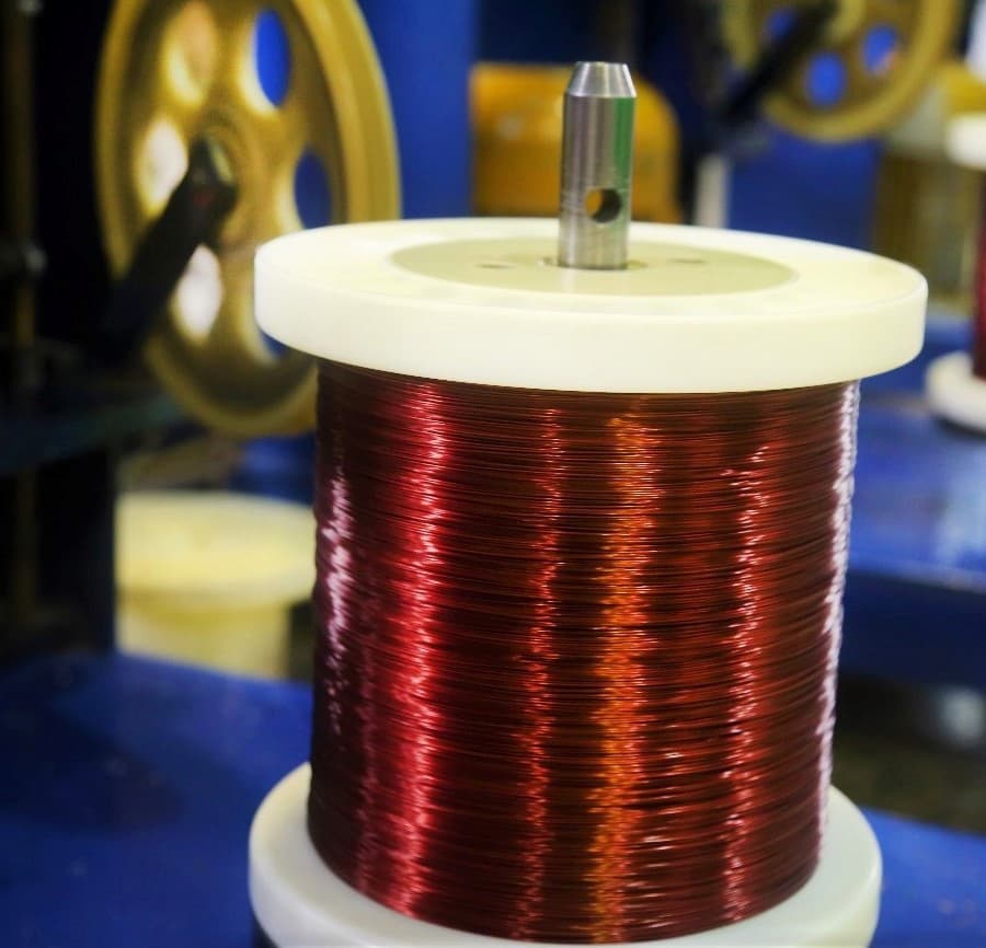 سیم لاکی کردستان؛ یک دو لایه جنس هادی مسی آلومینیومی 4 سایز (0.55 1 2 3.5) mm