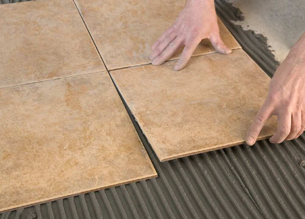 سرامیک کف 40*40 ارزان؛ استاندارد دوام بالا 2 نوع لعاب دار بدون لعاب