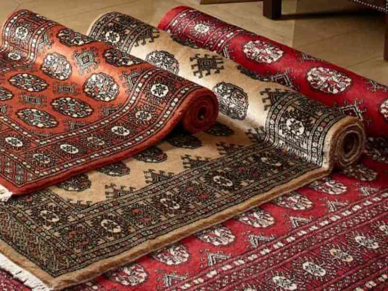 گلیم فرش یاسوج؛ آبی قرمز نارنجی دستبافت پرز ضخیم Resistant