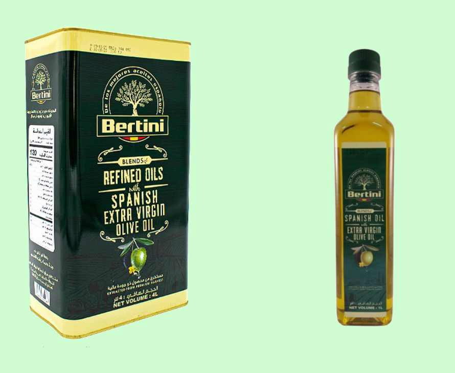 روغن زیتون bertini؛ فرابکر خوراکی ارگانیک 2 رنگ زرد طلایی سبز