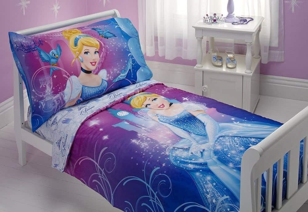 روتختی دخترانه طرح پرنسس؛ سبک رنگ ثابت (پنبه کتان) 3 4 تکه