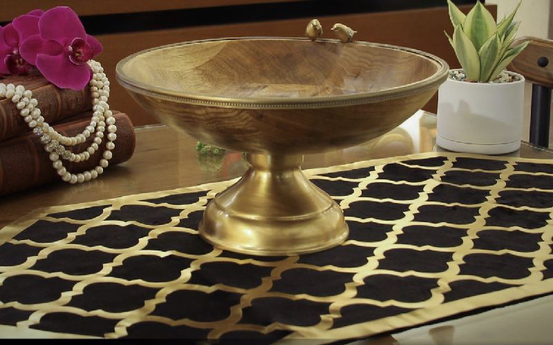 ظروف چوبی گلدن برد؛ گرد چهارگوش قابل شستشو (پایه دار ساده)