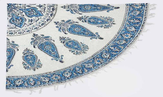 سفره قلمکار اصفهان؛ الیاف طبیعی ابریشم مقاومت بالا رومیزی Traditional