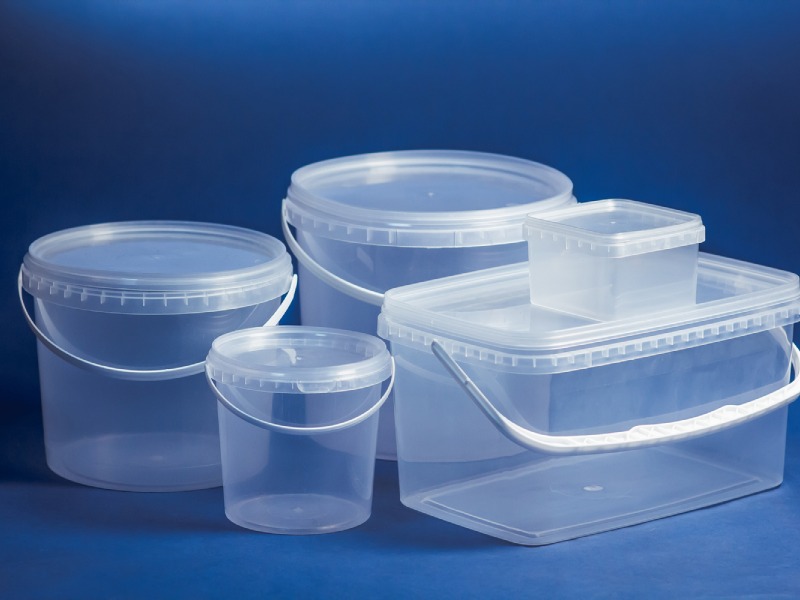 ظروف پلاستیکی فشرده؛ شفاف نشکن رنگ سفید طوسی 2 طرح چینی ساده