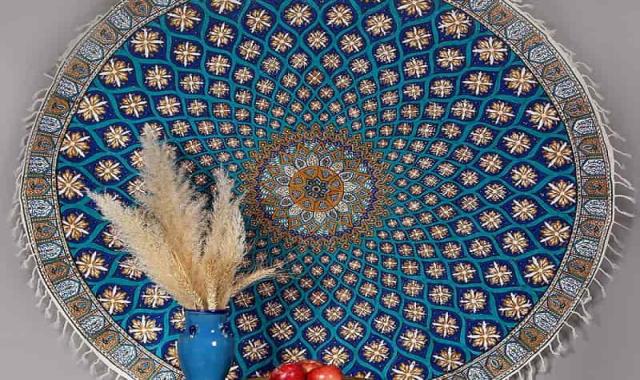 سفره قلمکار شش نفره؛ طول عمر بالا 2 نوع (رومیزی تزئینی) Cotton