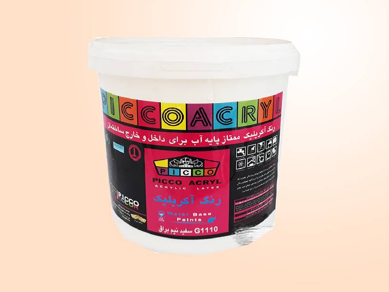 رنگ ساختمانی پیکو کالر؛ روغنی پلاستیکی مات قوطی (1 2 4) کیلویی