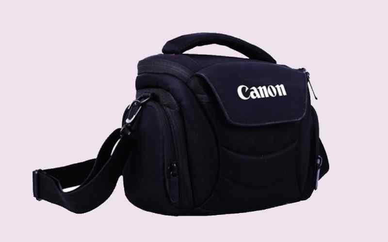 کیف دوربین کانن؛ مشکی نارنجی بنفش فوم 3 لایه Canon