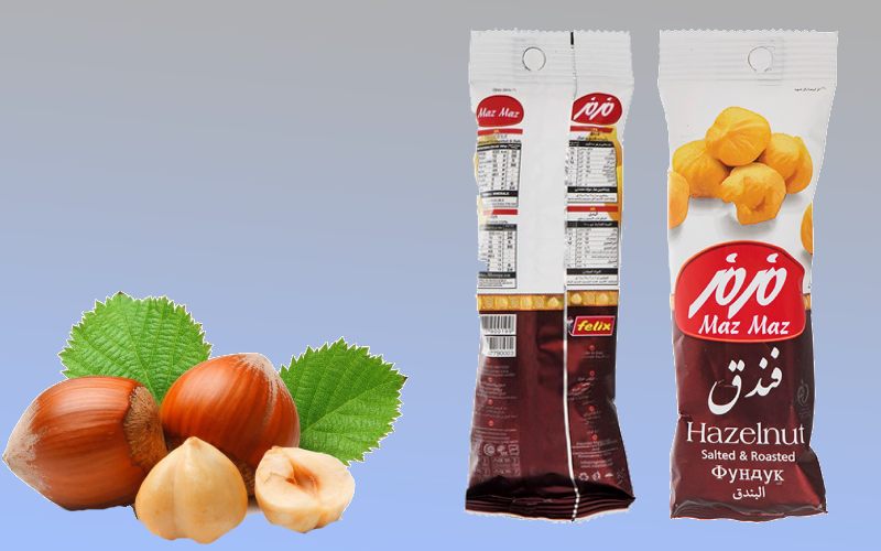 مغز فندق مزمز (خشکبار) آجیل خوراکی شور کلسترول mazmaz