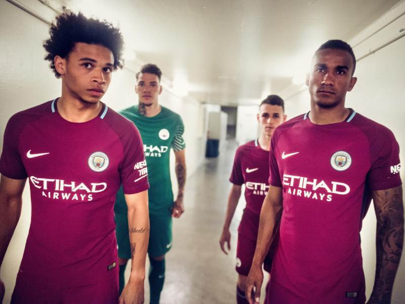 لباس ورزشی منچستر سیتی؛ الیاف پنبه قرمز آبی صنعتی Freesize