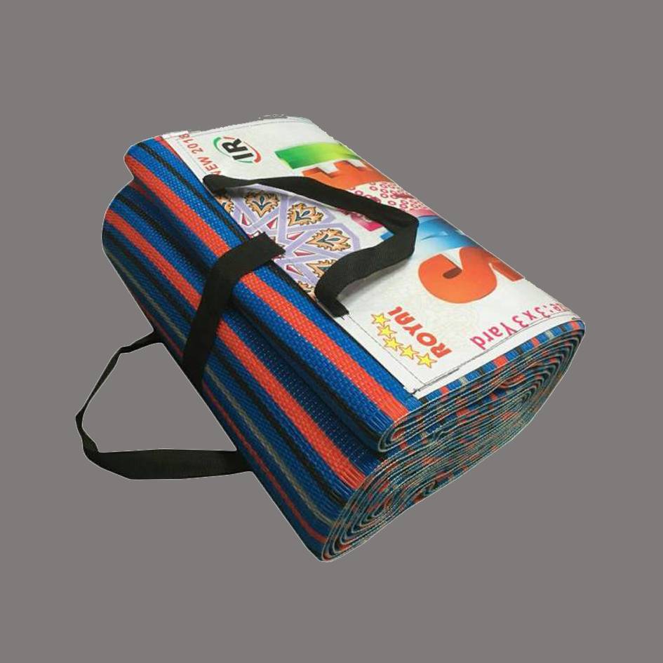 زیرانداز حصیری زاینده رود (زیلو) ططرح دار ساده پلاستیک فاقد پرزدهی