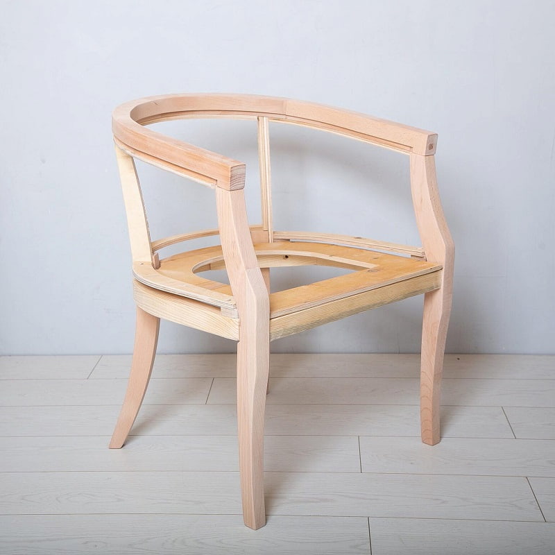 کلاف مبل تکی (اسکلت) پایه جلو عقب چوبی frame