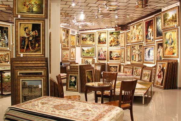 تابلو فرش جدید دستباف؛ مدرن کلاسیک 2 جنس نخی ابریشمی