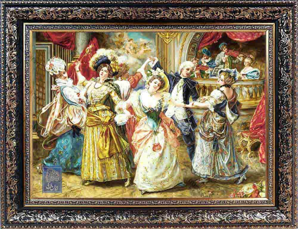 تابلو فرش چهره کاشان؛ دستباف جنس ابریشمی 700 شانه