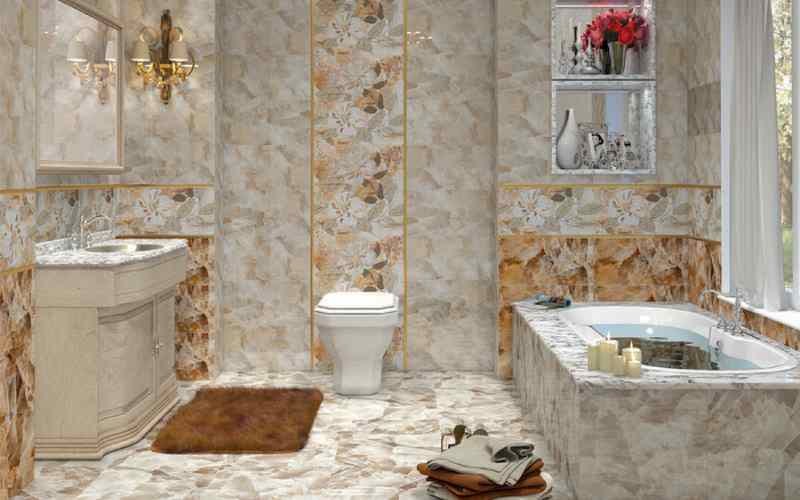 کاشی نیلوفر بیرجند؛ ضد لغزش (متریال درجه یک) مقاوم برابر ضربه فشار