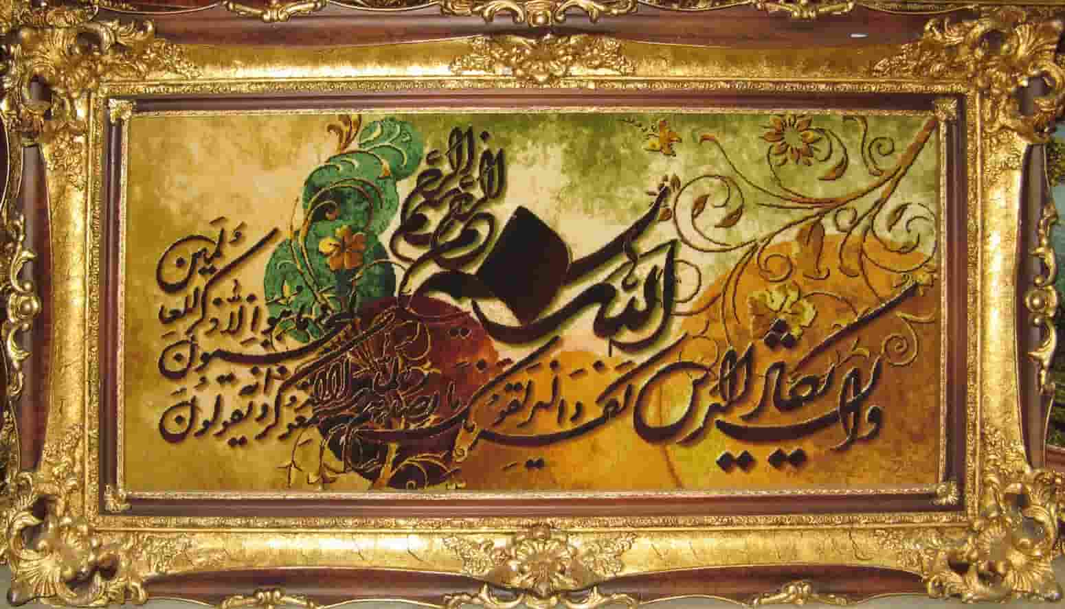 تابلو فرش طرح فرشته؛ ابریشمی نخی نقش برجسته دکوراسیون منزل