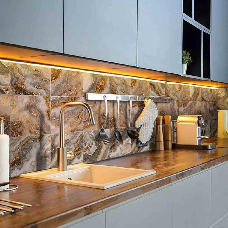 سرامیک طلایی وسط کابینت؛ آنتیک تراروتن کورین چسبندگی خوب ابعاد ( 25*70 30*90)